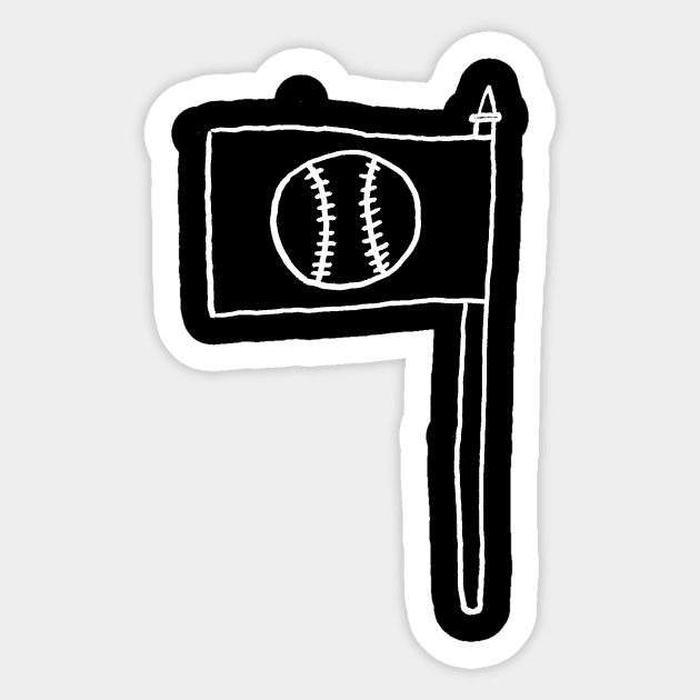 Another Cool Baseball Flag Sticker by Wolf Shop